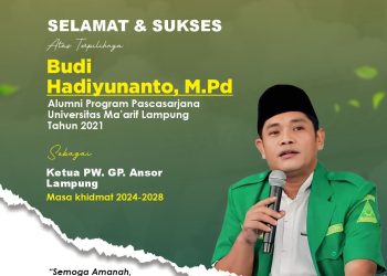 Budi Hadi Yunanto Alumnus UMALA Nahkodai PW GP Ansor Lampung 2024- 2028