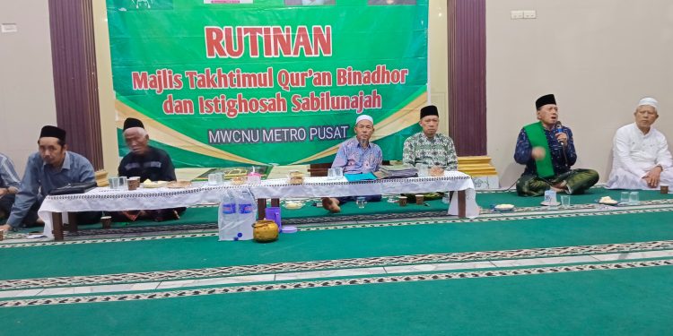 MWC NU Metro Pusat Gelar Rutinan Tahtimul Qur’an Binnadzor di Masjid Rohmatan Hadimulyo Barat