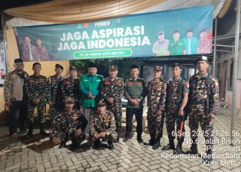 Jaga Keamanan Dan Aspirasi Warga, GP Ansor Kota Metro Dirikan Posko