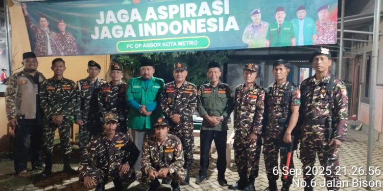 Jaga Keamanan Dan Aspirasi Warga, GP Ansor Kota Metro Dirikan Posko
