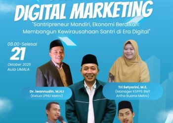 Lembaga Perekonomian NU Metro Siap Gelar Pelatihan Santripreneur Digital Marketing
