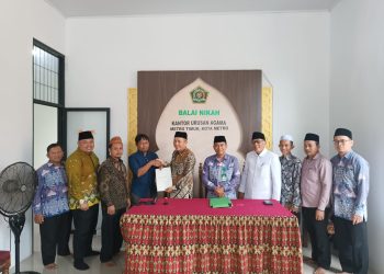 Wujudkan Fasilitas Ibadah, PCNU Kota Metro Terima Wakaf Tanah untuk Musholla di Yosodadi