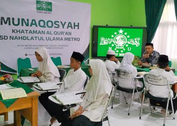Cetak Generasi Qur’ani, SDNU Kota Metro Gelar Ebta Jilid An-Nahdliyah dan Munaqosyah Perdana