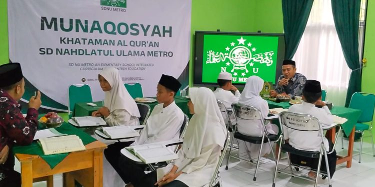 Cetak Generasi Qur’ani, SDNU Kota Metro Gelar Ebta Jilid An-Nahdliyah dan Munaqosyah Perdana