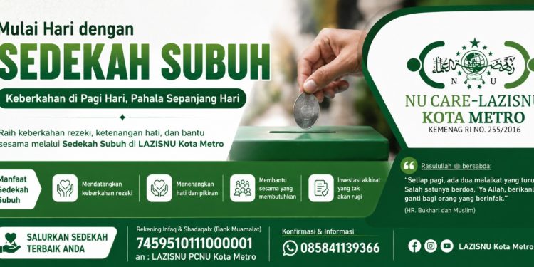 Tingkatkan Transparansi dan Kemudahan, LAZISNU PCNU Kota Metro Resmi Luncurkan Website Donasi Online