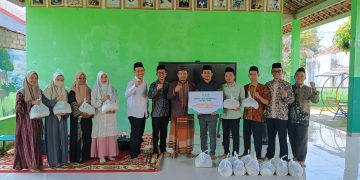 Mabin An-Nahdliyah Metro Gelar Latihan Bersama dan Lazisnu Salurkan Paket Sembako untuk Guru TPQ
